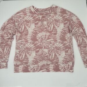 Freely Women’s Pink Tie-Dye Long Sleeve Shirt Sz S